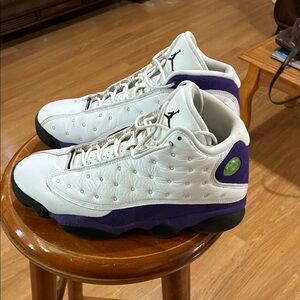 Nike White and Purple Athletic Shoes